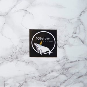 10 Below Whale Sticker
